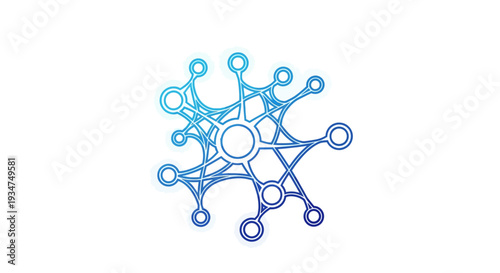 Molecular structure with connected nodes.