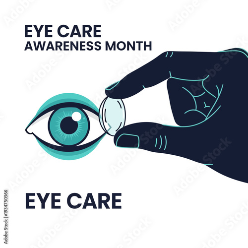 Illustration Depicting Eye Care Awareness Emphasizing Vision Health and Visual Assistance
