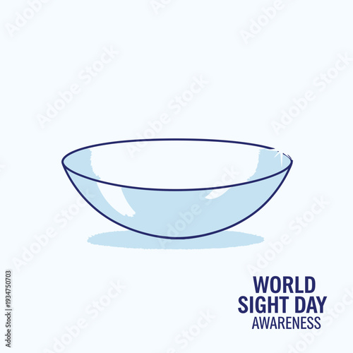 Illustration Of A Contact Lens: A Visual Representation For World Sight Day Awareness