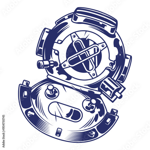 Old diving helmet design