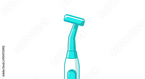 Illustration Of A Green And White Electric Razor Isolated On White Background