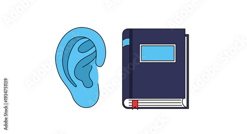 Illustration Depicting The Act Of Listening And Learning Through Literature and Reading