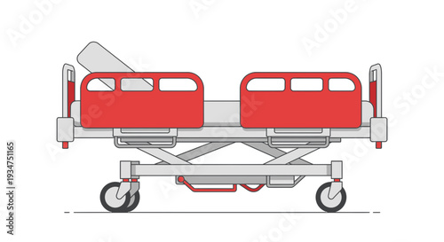 Illustration Of A Hospital Bed For Patient Treatment And Medical Care Vector Design