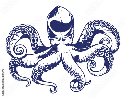 Ocean creature with eight arms