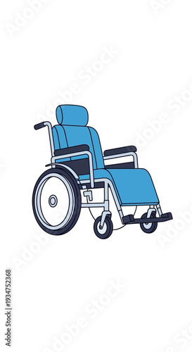 Illustration Of A Medical Wheelchair Depicting Mobility And Accessibility Solutions For Individuals