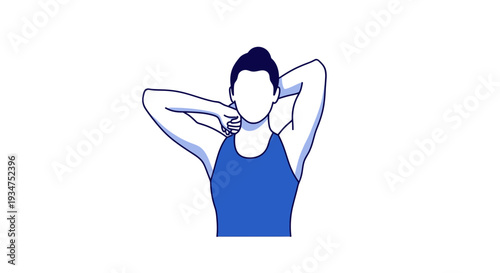 Illustration Of A Person Resting With Arms Behind The Head For Relaxation Purposes