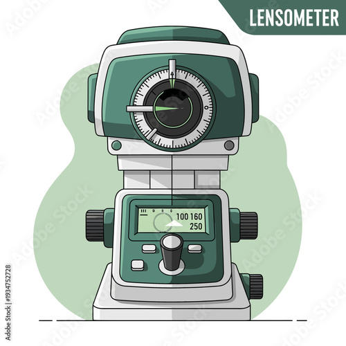 Illustration Of A Modern Lensometer Eyecare Equipment For Accurate Measurement And Diagnosis