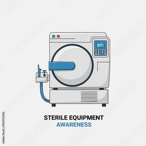Illustration Of A Sterilization Chamber Representing Cleanliness And Hygiene Practices
