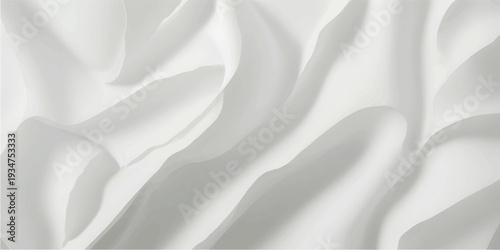 Soft, flowing white fabric with gentle curves and folds, creating a luxurious and elegant texture
