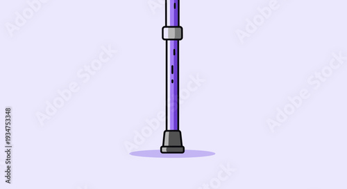 Illustration Of A Stylish Purple Walking Aid On A Light-Colored Background