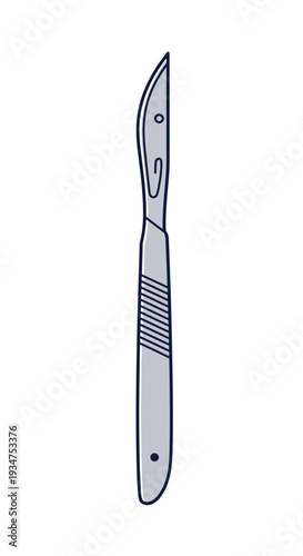 Illustration Of A Surgical Scalpel Depicting Precision Used In Medical Procedures