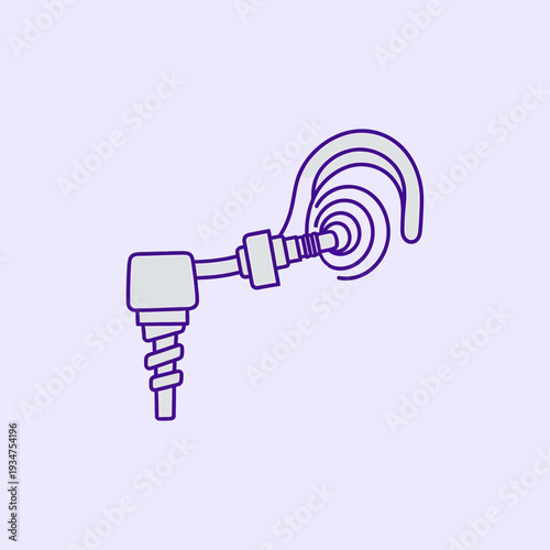 Illustration Of An Otoscope For Medical Examination, Ear Healthcare, And Hearing Diagnosis