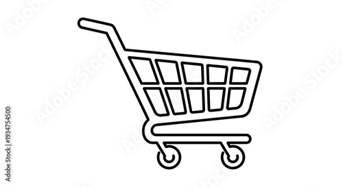 Shopping cart icon for e-commerce.