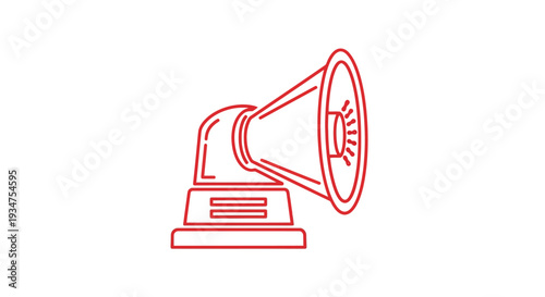 Vintage Megaphone Loudspeaker Icon Symbol.