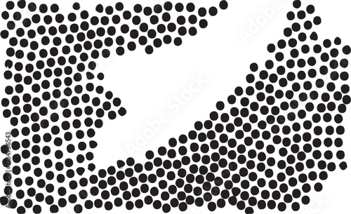 Small uneven spots and particles of debris. Abstract vector texture.  Distressed uneven background. Grunge texture overlay with fine grains isolated on white background.