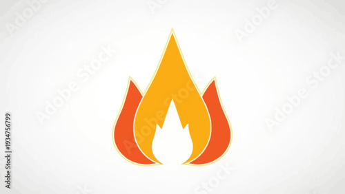 Stylized flame icon symbolizing heat and energy