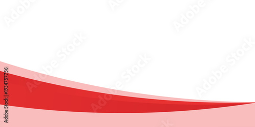 Red Wave on White Background modern white and red Abstract background