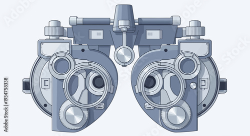Illustration Of Ophthalmic Instrument Design For Vision Testing And Eye Care