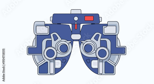 Illustration Of Optometry Tool Depicting An Eye Exam Device Isolated On White Background
