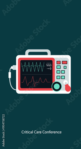 Illustration Of Vital Signs Monitor In A Healthcare Setting For Medical Professionals And Patients