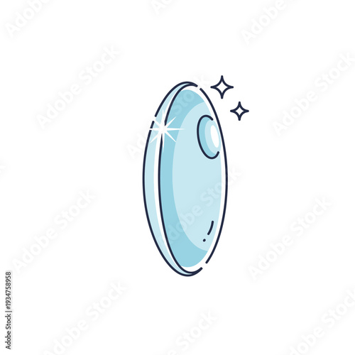 Illustrative Contact Lens Design Depicting Optical Clarity for Vision Correction and Eye Health