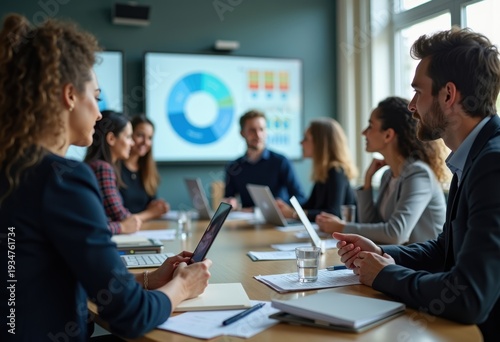 Dynamic Business School Case Study Discussion Group Setting Around Round Table