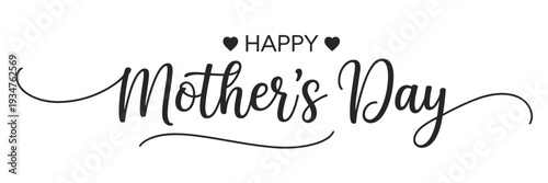 Happy Mothers Day calligraphy text greeting