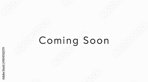 Icon teks “Coming Soon” dengan animasi tinta menyebar di air, slow motion, background putih bersih, estetik dan minimal.