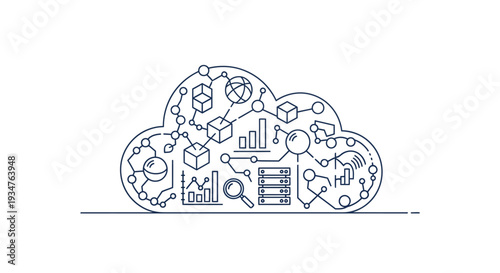 Cloud computing technology internet concept.