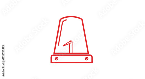 Simple red bell icon graphic design.