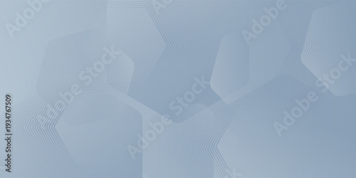 Abstract hexagon lines on gray background. Geometric stripe line art design modern