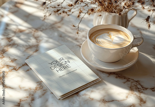 Mock up of a coffee menu