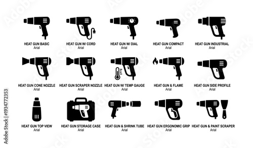 Heat gun variations with attachments and features for industrial use