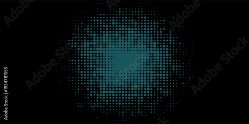 Abstract Light Dots Background - Blue Circle Wave Display LED Defocused