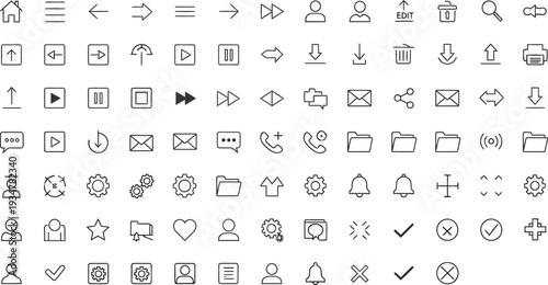 A collection of various mathematical and symbolic notation marks