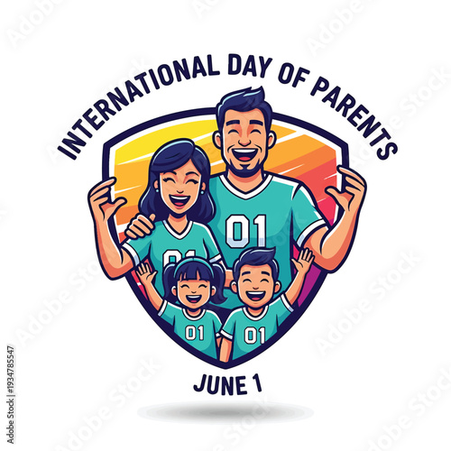 Family celebrating International Day of Parents