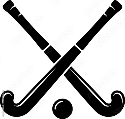 Field hockey stick silhouettes, Field hockey sticks and ball silhouettes, Crossed field hockey sticks vector, Field hockey silhouettes, Field hockey vector illustration