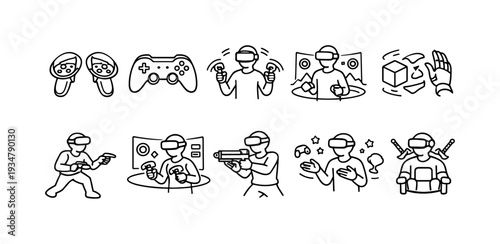 Business, finance outline icon set. corporate, investment, money management icons