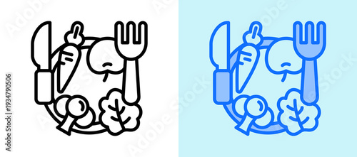 Healthy Diet lineblue icon