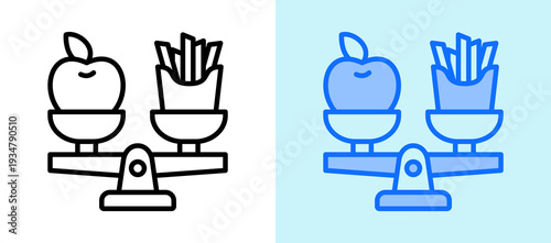 Balanced Nutrition lineblue icon