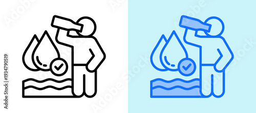 Hydration Habit lineblue icon