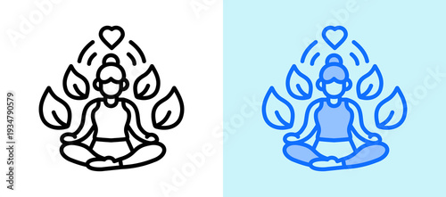 Stress Relief lineblue icon