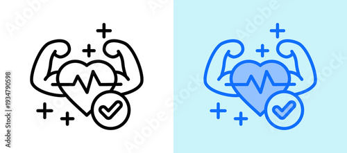 Heart Health lineblue icon