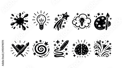 Technology and gadget filled icon set for tech projects and app interfaces