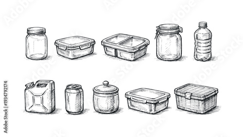 Recycling and waste management silhouette icon set. eco-friendly waste icons.