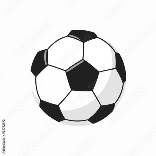 Soccer ball vector illustration with clean lines and dynamic shading; perfect for sports designs game day graphics and recreational themes