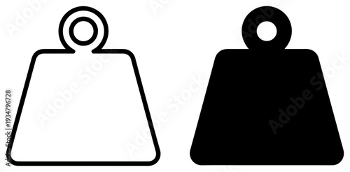 heavy weight mass icon vector
