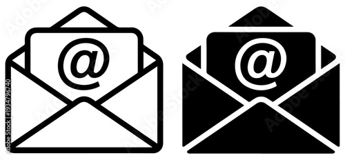 email newsletter contact icon vector