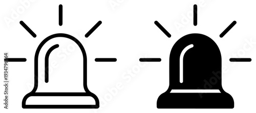 emergency siren outline filled icon