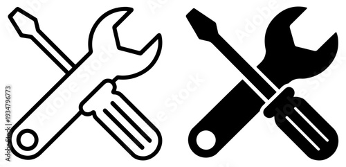 repair service tool icon outline filled